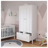 VitaliSpa Kinderkleiderschrank Ajaton 83,3 x 187 cm Spanplatte weiß