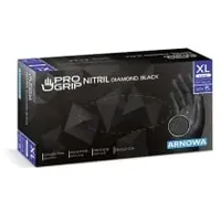 arnomed PROGRIP Diamond, Black Nitrilhandschuhe schwarz 50 Stück, Nitril, chemikalienbeständig, lebensmittelecht, Größe XL