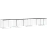 vidaXL Hühnerkäfig mit Dach Hellgrau 603x98x90 cm Verzinkter Stahl
