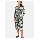 White Label Blusenkleid Maxi Schwarz/Weiß 40