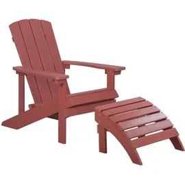 Beliani Moderner Muskoka Gartenstuhl 75 x 88 x 88 cm rot