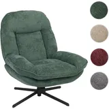 Mendler Relaxsessel HWC-P32 Chenille 80 x 96 x 80 cm Grün mit Wippfunktion