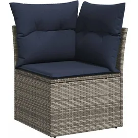 vidaXL Gartensofa-Set 6-tlg. grau Polyrattan