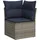 vidaXL Gartensofa-Set 6-tlg. grau Polyrattan