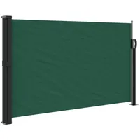 vidaXL Seitenmarkise Ausziehbar Dunkelgrün 117x300 cm