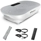 MERACH Vibrationsplatte Vibrationsplatte leise & kompakt - Ideal für Zuhause, 150 W, 99 Intensitätsstufen, (Inkl. Fernbedienung, 150W Motor, 99 Stufen, LED-Display, 1 tlg., Platzsparend, Heimtrainer für Ganzkörpertraining & Durchblutung), max. Benutzergewicht 150kg weiß