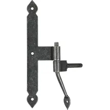 halcö 0127.058.00.0.01 Fensterladen-Mittelband Ladenband Fulp, 190 mm, Stahl verzinkt schwarz passiviert,