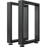 GGM Möbel 2er-Set U Barhocker & Hochbank Kufen | Füße: 8x8cm | B40xH73cm | Schwarz | Kufen Hochbank, Barhocker Gestell Kufen