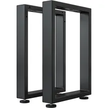 GGM Möbel 2er-Set U Barhocker & Hochbank Kufen | Füße: 8x8cm | B40xH73cm | Schwarz | Kufen Hochbank, Barhocker Gestell Kufen