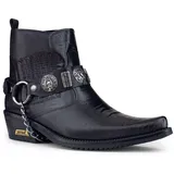TruClothing.com Herrenstiefel Echtleder Braun Schwarz Boots Reiter Cowboy Design - 44 EU