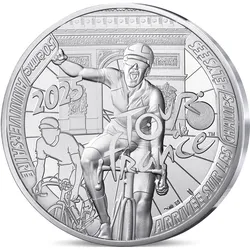 50-Euro-Silbermünze „Tour de France – 50 Jahre Zielankunft auf Champs-Élysées“