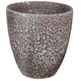 tegawo Übertopf Vulcano Steinoptik mit Struktur handgefertigt in Portugal, Vase konisch grün Ø 15 cm x 16 cm