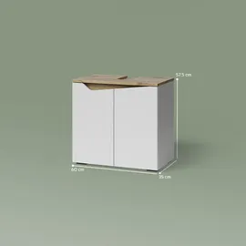 livinity Waschbeckenunterschrank Timavo 60 x 57,5 cm Weiß