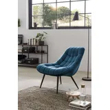 SalesFever Sessel PADANG Samt 76 x 85,6 x 85,6 cm Blau