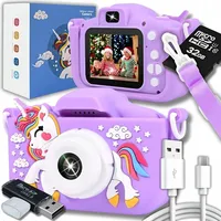 Digitale Fotokamera Für Kinder 40 Mp Kamera Spielzeug Spiele + 32Gb Karte