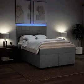 vidaXL Boxspringbett 140 x 200 cm Hellgrau