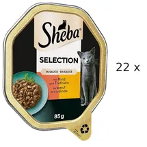Sheba Selection in Sauce Rind & Truthahn 22 x 85 g