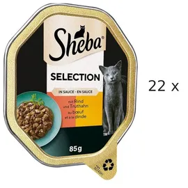 Sheba Selection in Sauce Rind & Truthahn 22 x 85 g