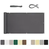 salcar Balkonverkleidung 90 x 600 cm Anthrazit Polyester