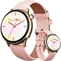 (Gold) Smartwatch für Damen mit Telefonfunktion – 1,27" HD-Touchscreen, 24-Stunden-Herzfrequenzmessung, SpO2-Messung, Schlaf- und Fitness-Trac... - Gold