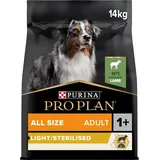 Purina PRO PLAN Adult Hund, Light/Sterilised Lamm, 14 kg