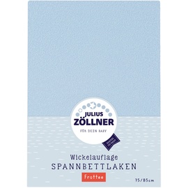 Julius Zöllner Frotteebezug für Wickelauflage hellblau 75 x 85 cm