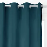 Atmosphera Verdunkelnder Vorhang Dolce Samt - mit Ösen - blaugrün 140 × 260 cm