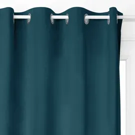 Atmosphera Verdunkelnder Vorhang Dolce Samt - mit Ösen - blaugrün 140 × 260 cm