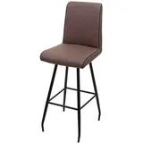 Proregal Barhocker mit Lehne Sitzhöhe 75 cm Braun