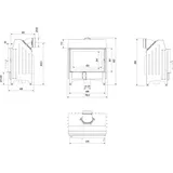 Kratki ZIBI Kamineinsatz Stahl Schwarz