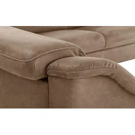 HIMOLLA Eckcouch Leder 2-Sitzer Braun