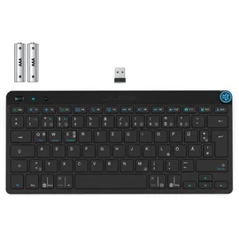 JLAB Go Wireless Keyboard, schwarz, USB/Bluetooth, DE (IEUDEKGOKEYBRBLK4)