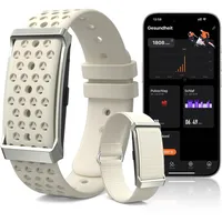 iSo Tech Fitness Tracker Ohne Display Damen Herren, Smart Band Smartwatch mit 24/7 Schlaf Herzfrequenz SpO2 Stress Überwachung, 35 Tage Akku, 170+ Sportmodi, IP68 Wasserdicht, Kein ABO (iOS/Android)