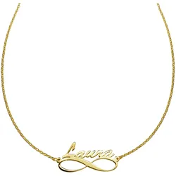 Firetti Namenskette »Schmuck Geschenk Silber 925 Halskette mit deinem Namen« Firetti gelbgoldfarben