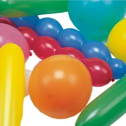 Papstar 375 Luftballons farbig sortiert "verschiedene Formen", extra groß