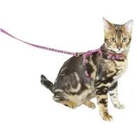 Kerbl Pet Katzengeschirr mit Leine 120cm x 10mm, pink