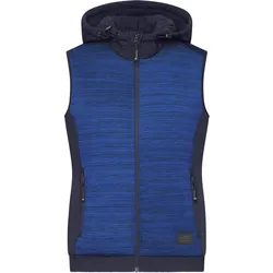 Damen Strickfleece Weste - Farbe blau - Größe S