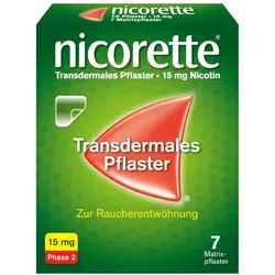 nicorette Nikotinpflaster mit 15 mg Nikotin zur Raucherentwöhnung, 7 Stück