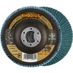 RHODIUS ALPHAline LSZ F3 Fächerschleifscheibe 115 x 22,23 mm K60