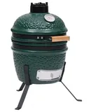 vidaXL 2-in-1 Kamado-Grill Smoker Keramik grün