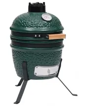 vidaXL 2-in-1 Kamado-Grill Smoker Keramik grün