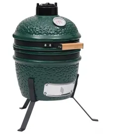 vidaXL 2-in-1 Kamado-Grill Smoker Keramik grün