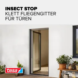 Tesa Fliegengitter Tür 65 x 220 cm Anthrazit
