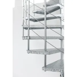 Minka Spindeltreppe Spino 120 cm Durchmesser 305,5 cm Zink