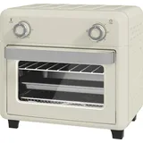 HOMCOM Minibackofen mit Umluft 10L 2 in 1 Mini Ofen mit Ofenrost, Backblech und Krümelblech, 80 °C-230 °C Heißluftfritteuse mit Touch-Screen, Timer, Innenbeleuchtung, 1000W, Edelstahl   Aosom