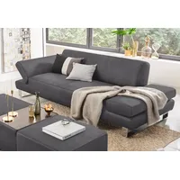 3-Sitzer W.SCHILLIG "taboo Designsofa mit hohem Sitzkomfort, Breite 232cm, Sitztiefe 59cm", grau (grau s22), B:232cm H:76cm T:91cm, Flachgewebe S22 (100% Polyester);Stoff S37 (100% Polyester): Luxus-Microfaser in Lederoptik;Longlife Xtra-Leder Z59: Glattleder mit modischer Prägung. Hautstärke 0, 9 - 1, 1 mm;Longlife Xtra-Leder Z69: Das feinnarbige, gedeckte Softleder Z69 besticht durch seine außergewöhnliche Weichheit im trendigen »Vintage-Look«, Hautstärke 0, 9 - 1, 1 mm, Sofas, mit Normaltiefe, inklusive