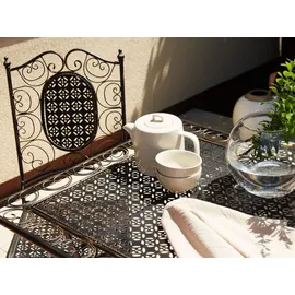 Beliani Bistroset 2-tlg. Schwarz/Gold
