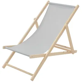 ECD Germany Sonnenliege 117 x 52 x 83 cm Hellgrau