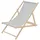 ECD Germany Sonnenliege 117 x 52 x 83 cm Hellgrau