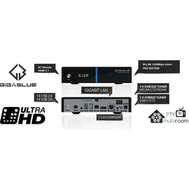 GiGaBlue UHD Trio 4K PRO - Combo Tuner, W-LAN 1200Mbps